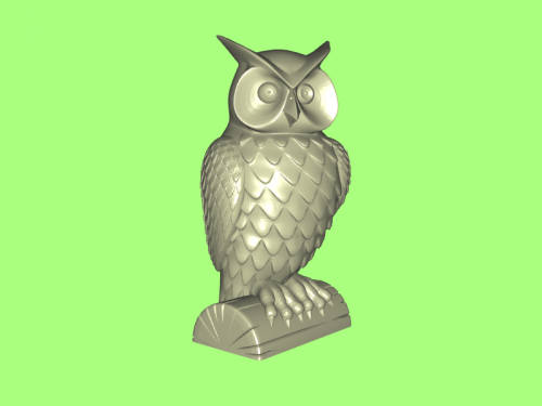 owl statue 3D Model .c4d .max .obj .3ds .fbx .stl .blend