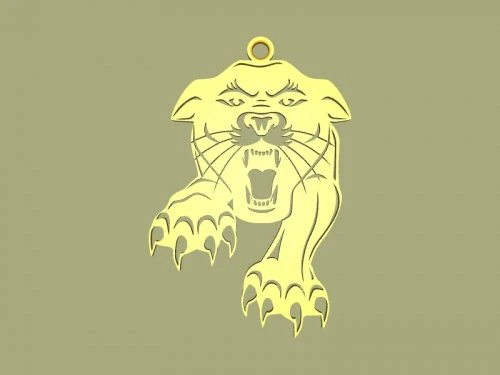 tiger keychain 3D Model .c4d .max .obj .3ds .fbx .stl .blend
