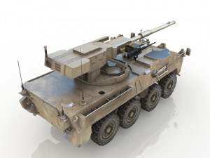 btr tank Model 3D