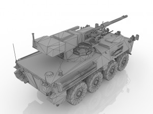 btr tank Model 3D
