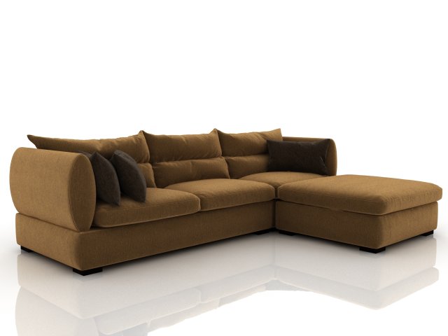 melio sofa 3Dモデル .c4d .max .obj .3ds .fbx .stl .blend 