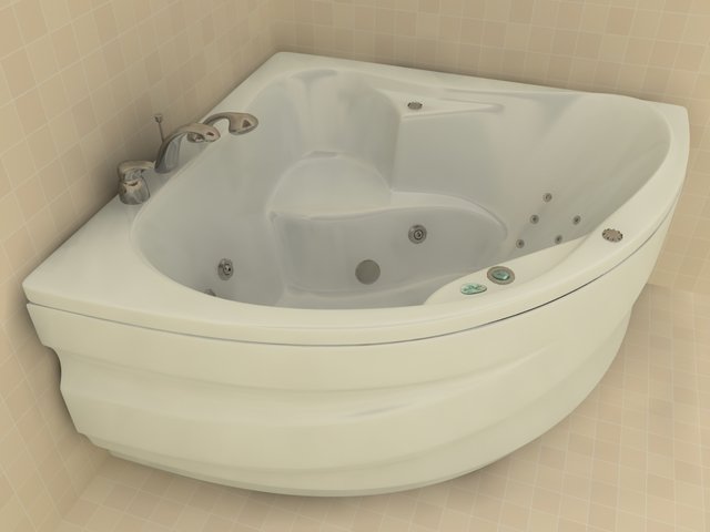 bathtub 3D Model .c4d .max .obj .3ds .fbx .stl .blend 