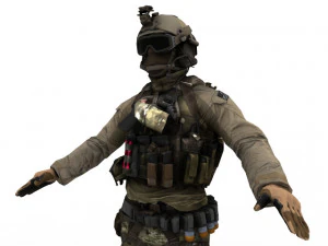 soldado de la fuerza especial estadounidense Modelo 3D