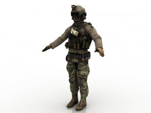 us special force soldier Model 3D