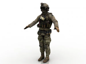 us special force soldier 3D Model