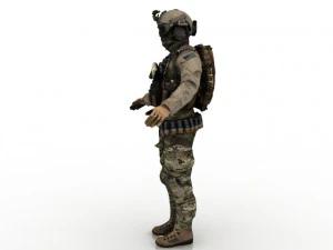 us special force soldier 3D Model
