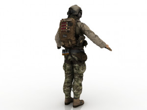 us special force soldier Model 3D