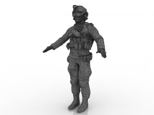 us special force soldier Model 3D