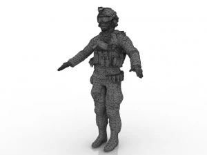 us special force soldier 3D Model