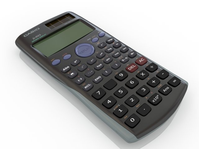 casio calculator 3D Model .c4d .max .obj .3ds .fbx .stl .blend 