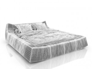 blanche bed 3D 모델