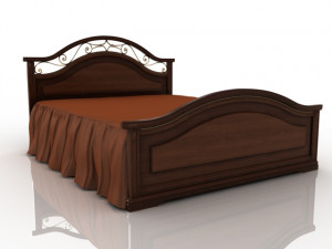 wooden classic bed 3D Model