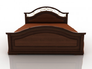 wooden classic bed 3D Model