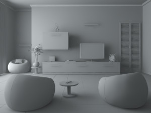 living room 3Dモデル