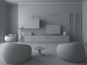 living room 3Dモデル