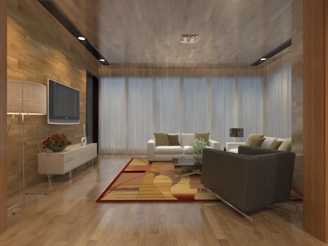 living room 3D-Modell .c4d .max .obj .3ds .fbx .stl .blend 