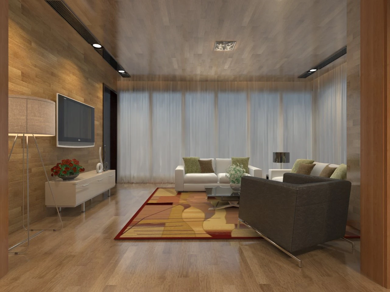 living room 3D Model .c4d .max .obj .3ds .fbx .stl .blend 
