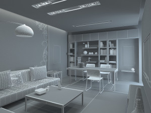 living room 3Dモデル
