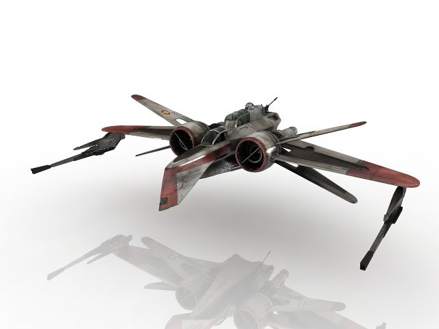spaceship 3D Model .c4d .max .obj .3ds .fbx .stl .blend 
