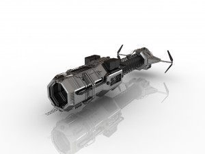 scifi spaceship 3D 模型