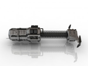 scifi spaceship Model 3D