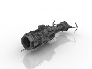 scifi spaceship Model 3D