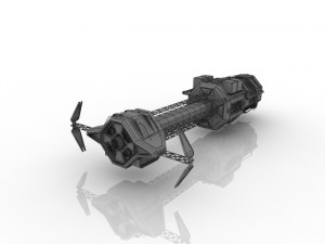 scifi spaceship Model 3D