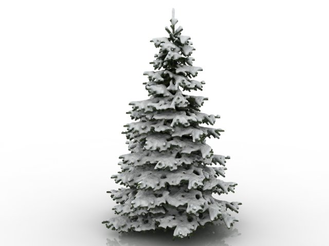 spruce tree with snow Modelo 3D .c4d .max .obj .3ds .fbx .stl .blend 