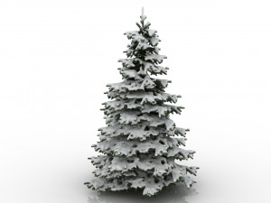 spruce tree with snow 3D मॉडल