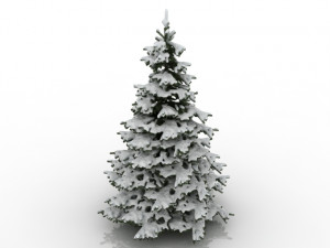 spruce tree with snow Modelo 3D