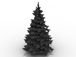 spruce tree with snow Modelo 3D