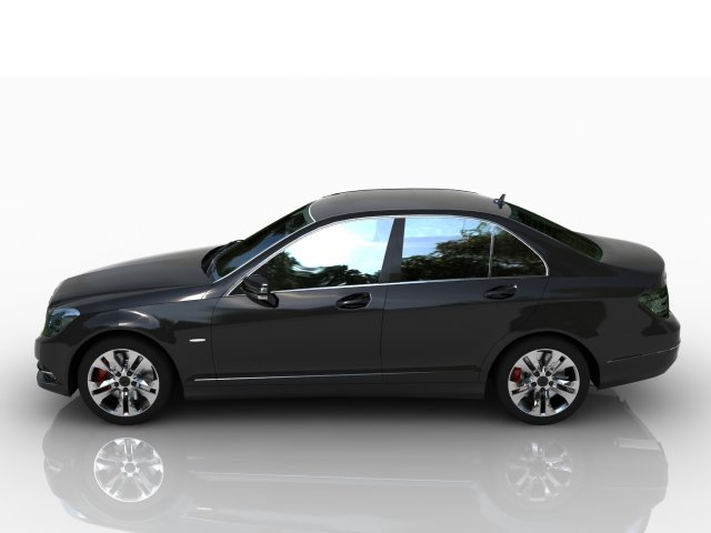 mercedes c classe 3D Model .c4d .max .obj .3ds .fbx .stl .blend 