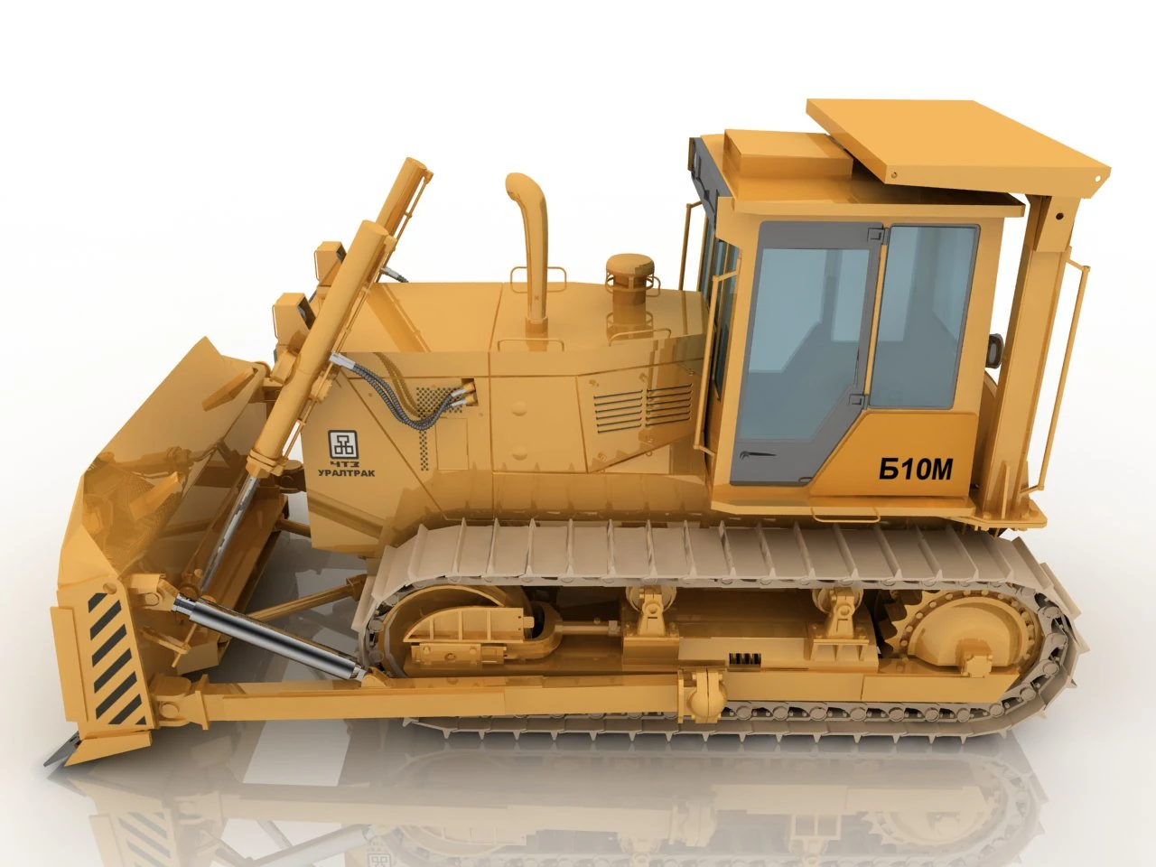bulldozer 3D Model .c4d .max .obj .3ds .fbx .stl .blend 