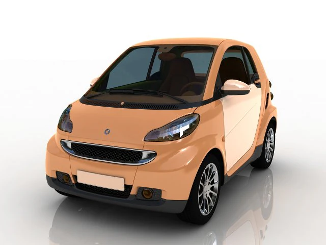 smart fortwo electric 3D Model .c4d .max .obj .3ds .fbx .stl .blend 