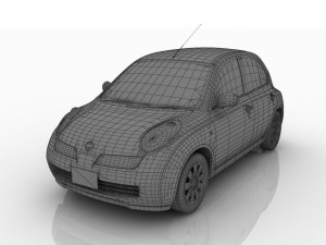 nissan march 3Dモデル