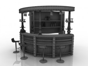 bar counter 3D Model