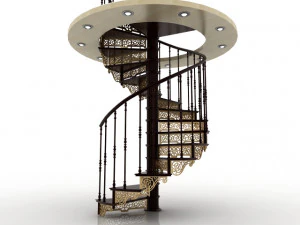 D&ouml;ner merdiven 3D Model