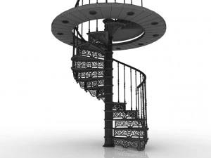 D&ouml;ner merdiven 3D Model