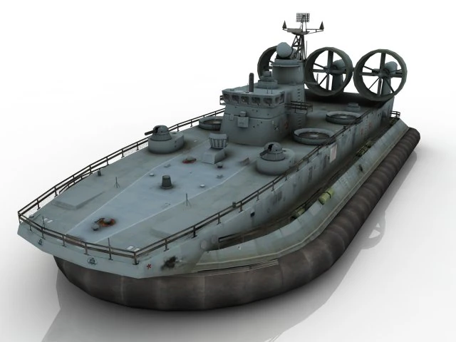 hovercraft 3D Model .c4d .max .obj .3ds .fbx .stl .blend 