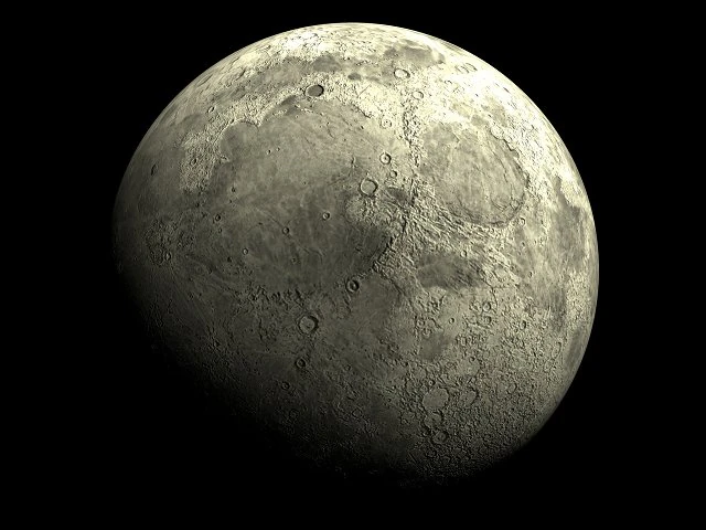 luna fotorealistica Modello 3D .c4d .max .obj .3ds .fbx .stl .blend