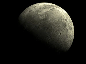 luna fotorealistica Modello 3D