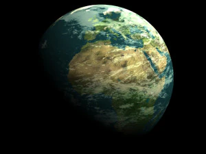 写実的な地球 3Dモデル