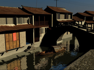 old town 3D-Modell
