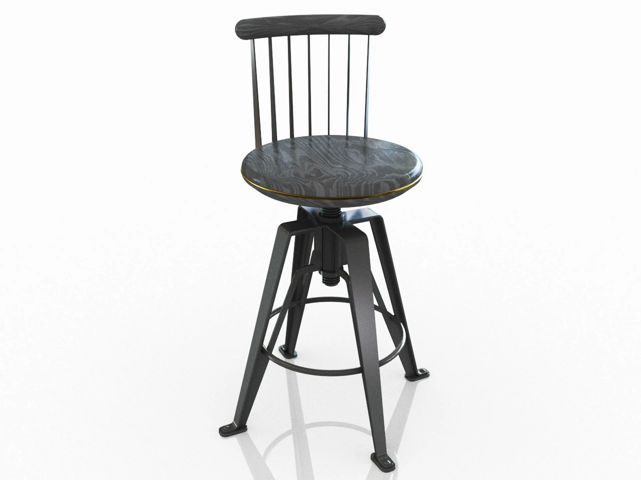 bar chair 3D Model .c4d .max .obj .3ds .fbx .stl .blend 