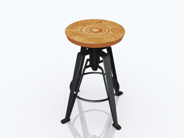 bar chair 3D Model .c4d .max .obj .3ds .fbx .stl .blend 