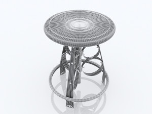 bar chair 3D मॉडल
