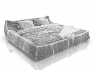 bed blanche 3D Модель