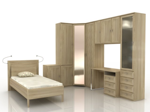 furniture set 3D Model .c4d .max .obj .3ds .fbx .stl .blend 