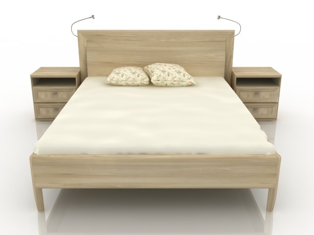 bed 3D-Modell .c4d .max .obj .3ds .fbx .stl .blend 