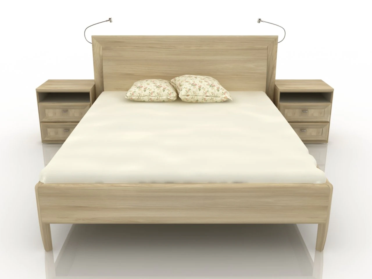 bed 3D Model .c4d .max .obj .3ds .fbx .stl .blend